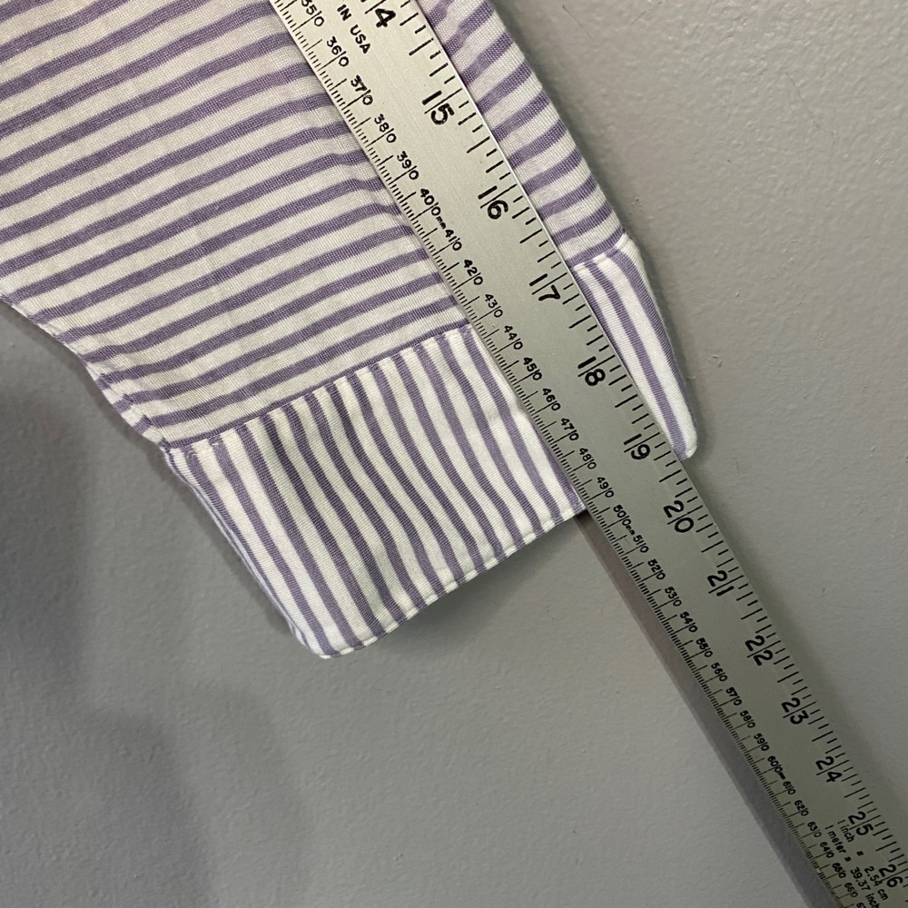UGG Womens Striped Button Down Nightshirt Purple White 3/4 Sleeve XL Loungewear - Picture 11 of 15